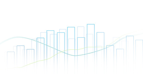 Fototapeta na wymiar Transparent or png stock market investment trading graph growth.Trade business analytics graph and financial chart. 