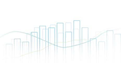 Transparent or png stock market investment trading graph growth.Trade business analytics graph and financial chart.	
