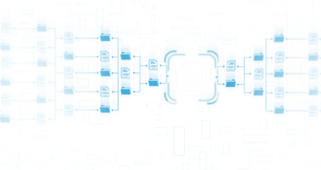 Png online documentation database and document management system concept.Process automation to efficiently manage files.