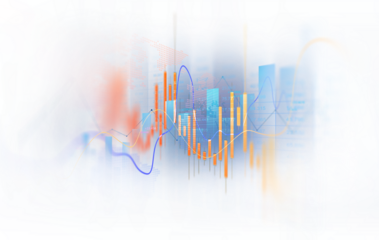 Transparent or png stock market investment trading graph growth.Trade business analytics graph and financial chart.	
