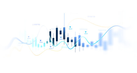 Transparent or png stock market investment trading graph growth.Trade business analytics graph and financial chart.	
