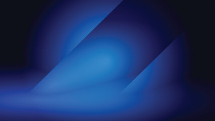 Abstract glow light and shade on gradient dark blue creative background. Vector illustration.