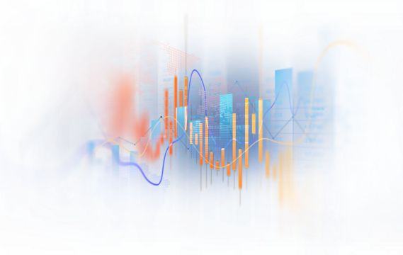 Transparent or png stock market investment trading graph growth.Trade business analytics graph and financial chart.	
