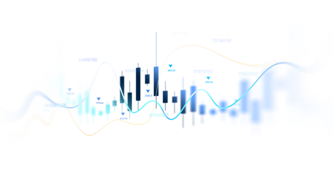 Transparent or png stock market investment trading graph growth.Trade business analytics graph and financial chart.	
