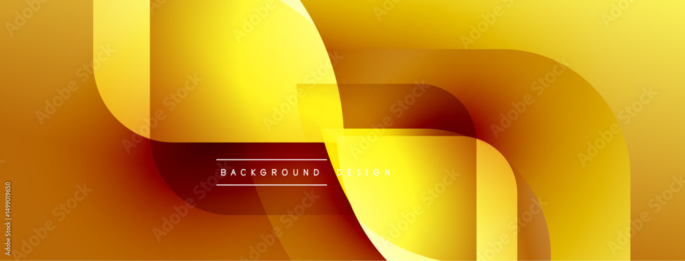 Aufkleber Abstract golden layers create dynamic visual flow. Smooth gradients, modern design, elegant composition. Perfect backdrop for projects.