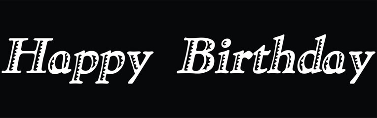 Elegant Happy Birthday Text Design Free Vector Graphic