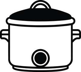 Isolated vector illustration of a stainless steel cooking pot with a lid and handle, a versatile kitchen utensil for preparing food