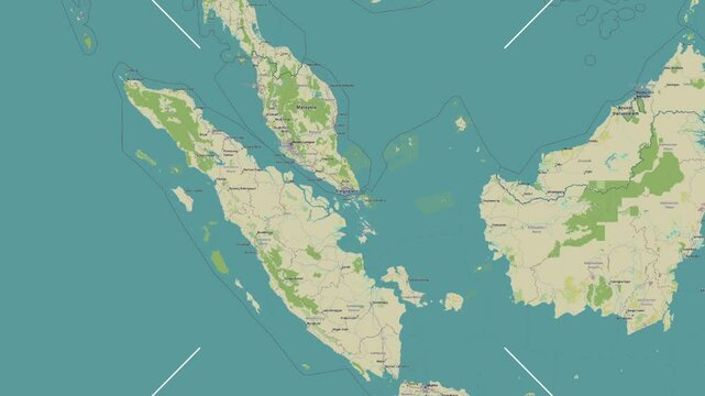 Pulau Batam Island in the Singapore Strait. Zoom in animation