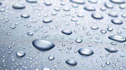 Water droplets on a surface