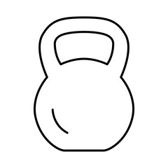 Kettlebell Line Icon. Fitness, Health, Healthy Lifestyle, Wellbeing, Exercise, Health Care, Sport, Workout Editable Stroke Vector Illustration