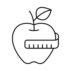 Diet Line Icon. Fitness, Health, Healthy Lifestyle, Wellbeing, Exercise, Health Care, Sport, Workout Editable Stroke Vector Illustration