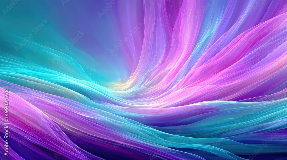 Poster soothing colors with positivity and focus through wellness concept. a vibrant abstract wave of color