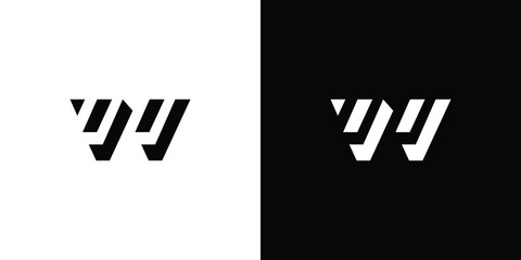 modern and strong letter W initials logo design
