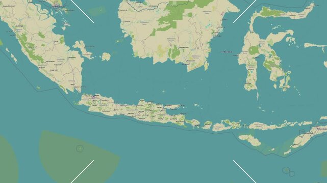 Pulau Bawean Island in the Java Sea. Zoom in animation