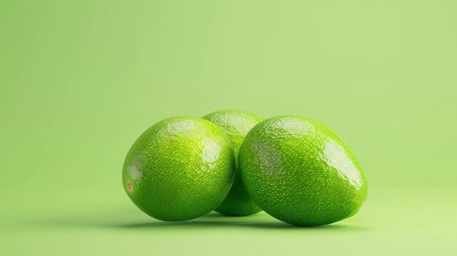 Bright 3D feijoas with fresh tones