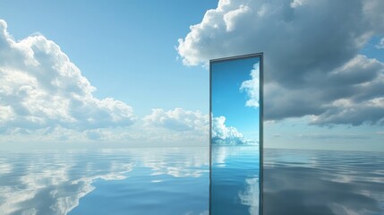 A mirrored portal to the sky