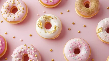 Donuts with edible gold leaf, luxurious and upscale - Powered by Adobe