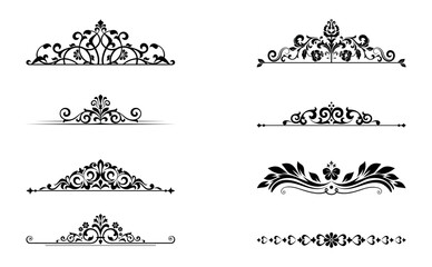 Vintage set. Floral elements for design monograms, invitations, frames, menus and labels. Graphic design of the website, cafes, boutiques, hotels, wedding invitations.