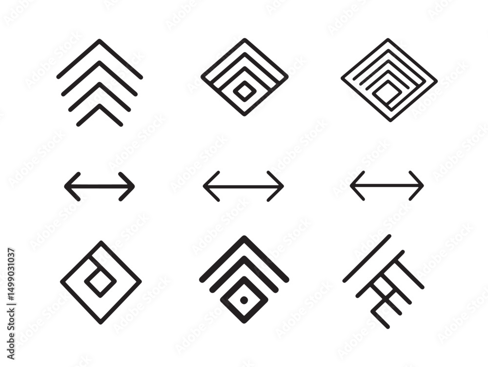 Poster simple chevron up line art icon for user interfaces