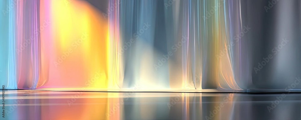 Aufkleber Soothing colors with positivity and focus through wellness concept. Abstract colorful light patterns creating a vibrant backdrop.