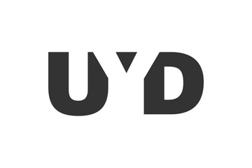 UYD logo design. Initial letter U Y D bold font style for tech startups, consulting, corporate branding. Creative company name, headlines typography identity, trendy logotype.