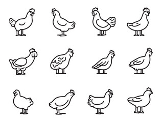 Obraz premium Chicken Leg Vector Art Clean Line Drawing Illustration
