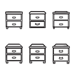 simple clean drawer unit outline design for office furniture