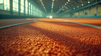 Track surface in large indoor arena