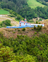 Ermida de Monte Santo, chapel above the village of Agua de Pau, Sao Miguel, Azores,