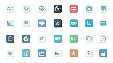 Collection of modern flat design icons