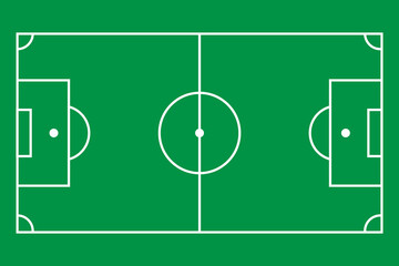 Marking of football field. Vector illustration