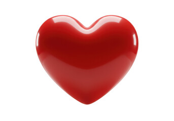 Fototapeta premium Shiny red heart shape isolated on black background representing love