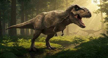 Fototapeta premium Tyrannosaurus Rex in Forest