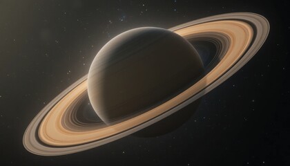 Exploring saturn's rings and moons outer space astronomy visuals cosmic environment close-up perspective