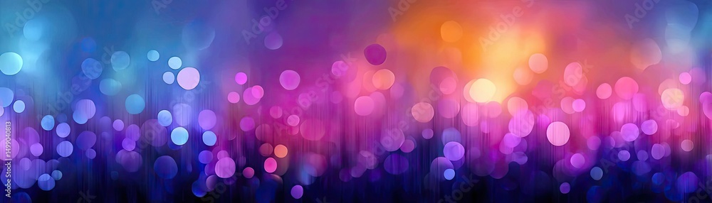 Aufkleber Soothing colors with positivity and focus through wellness concept. Vibrant bokeh lights creating a colorful abstract background.