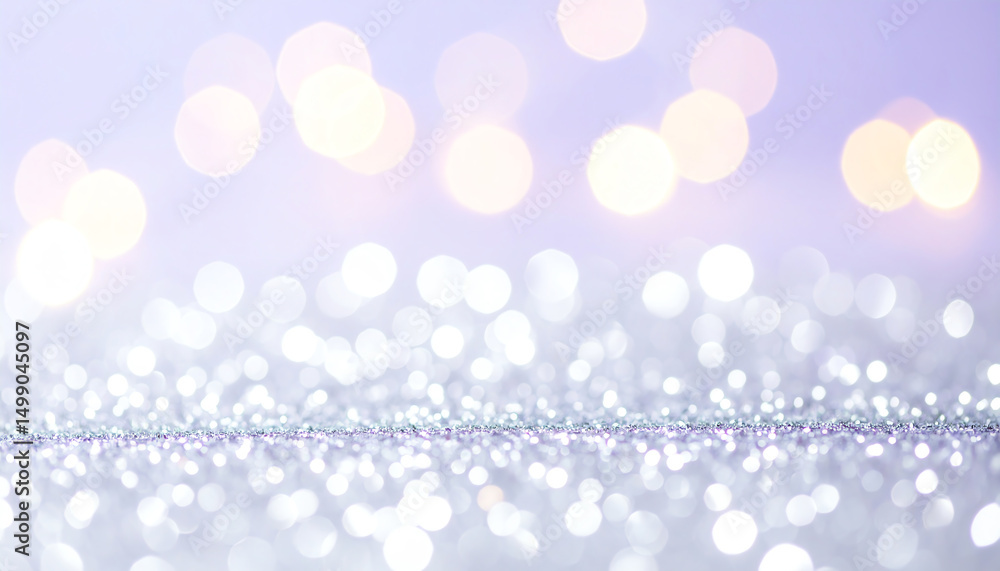Poster a captivating soft-focus image featuring shimmering bokeh lights and glitter, creating a dreamy, eth