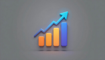 business graph with arrow