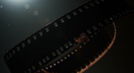 Obraz premium Film Strip on Dark Background