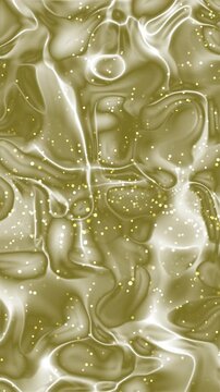 Vertical Golden Fluid Motion with Sparkling Particles Abstract Background