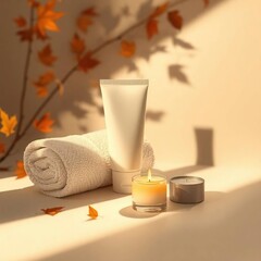 Autumn Spa Day Relaxing Body Lotion & Candle Set