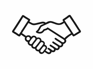 Simple Vector Illustration of a Business Handshake