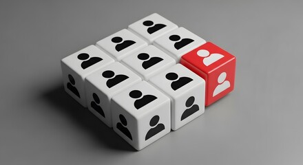 Conceptual image representing exclusion from the team, highlighting workplace bullying and social isolation