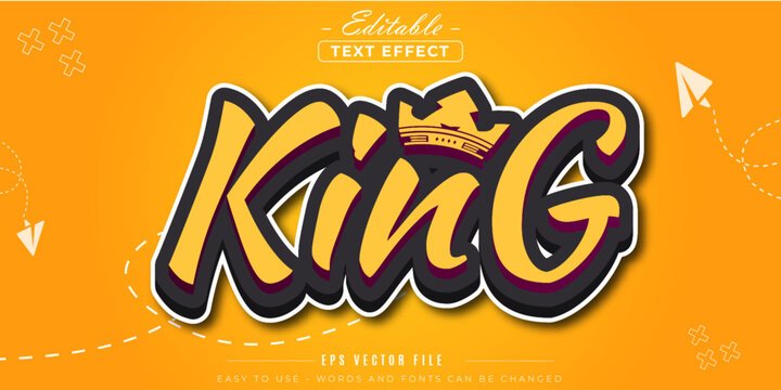 Yellow king editable text effect.