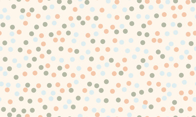 Subtle pastel polka dot pattern, perfect for branding, websites, or textile design.  The soft color palette evokes feelings of calm and serenity.