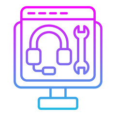 Fototapeta premium Technical support Icon