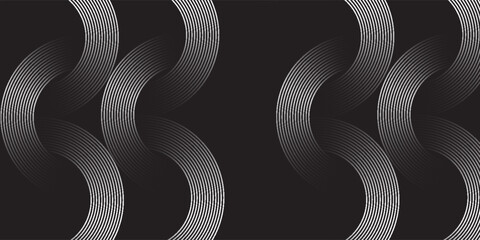 black geometric abstract background overlap layer on bright space with lines effect decoration. vector illustration