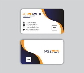 Modern corporate business card design,
