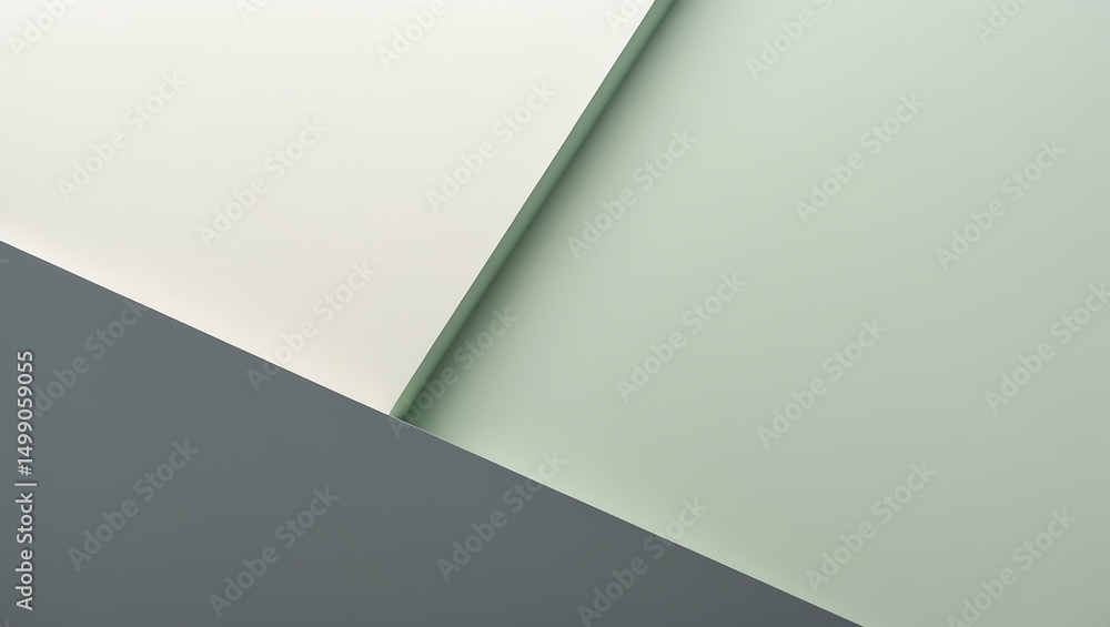 Poster abstract geometric composition of intersecting pastel colored planes for design projects