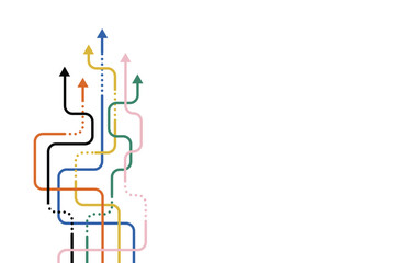 Financial growth arrows with colorful. Vector illustration