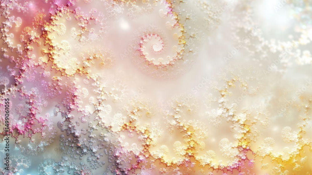 Poster abstract spiral pattern with soft colors and dreamy texture background